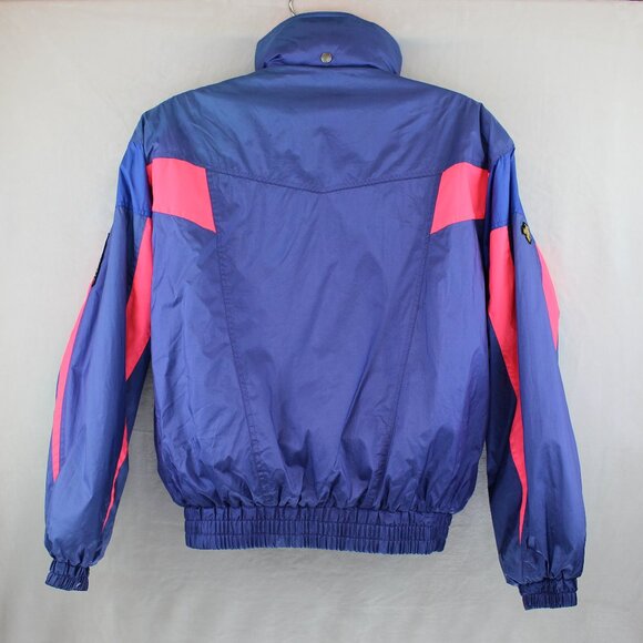 Vintage 80s Descente Women Neon Winter Ski Jacket Coat (L) - Picture 2 of 9